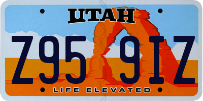UT license plate Z959IZ