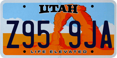 UT license plate Z959JA