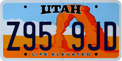 UT license plate Z959JD