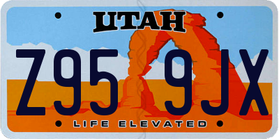 UT license plate Z959JX