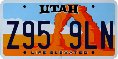 UT license plate Z959LN
