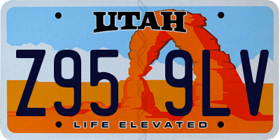 UT license plate Z959LV