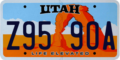 UT license plate Z959OA