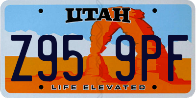 UT license plate Z959PF