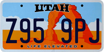 UT license plate Z959PJ