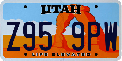 UT license plate Z959PW