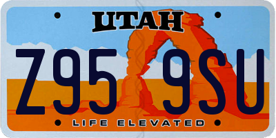 UT license plate Z959SU