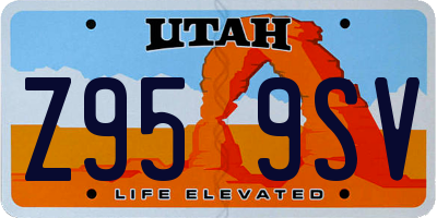 UT license plate Z959SV