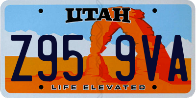 UT license plate Z959VA