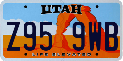 UT license plate Z959WB