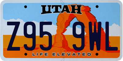 UT license plate Z959WL