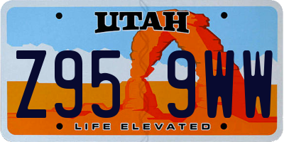 UT license plate Z959WW