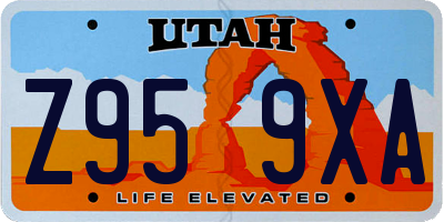 UT license plate Z959XA