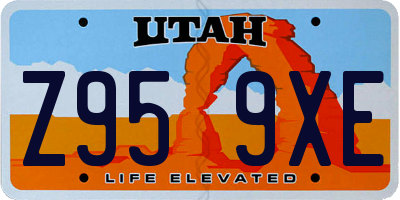 UT license plate Z959XE