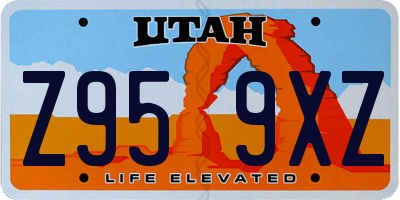 UT license plate Z959XZ