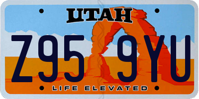 UT license plate Z959YU