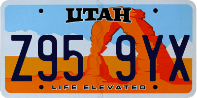 UT license plate Z959YX