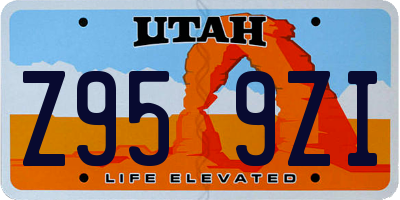 UT license plate Z959ZI