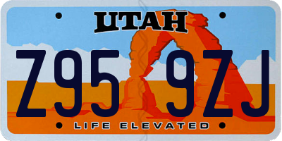 UT license plate Z959ZJ