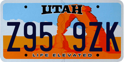 UT license plate Z959ZK