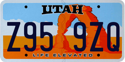 UT license plate Z959ZQ