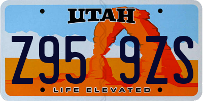UT license plate Z959ZS