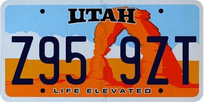 UT license plate Z959ZT