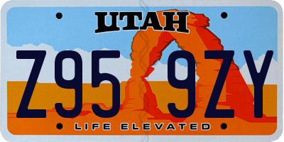 UT license plate Z959ZY