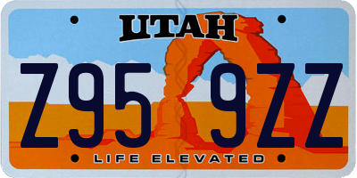UT license plate Z959ZZ