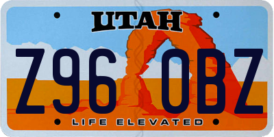 UT license plate Z960BZ