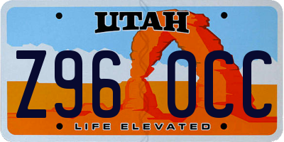 UT license plate Z960CC