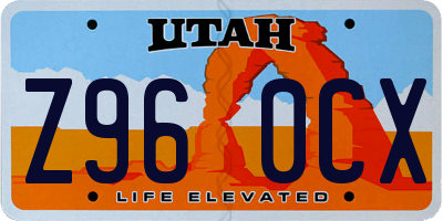 UT license plate Z960CX