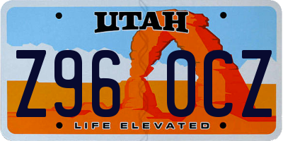 UT license plate Z960CZ