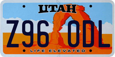 UT license plate Z960DL