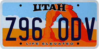 UT license plate Z960DV