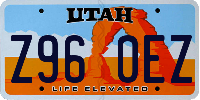 UT license plate Z960EZ