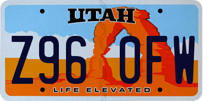 UT license plate Z960FW