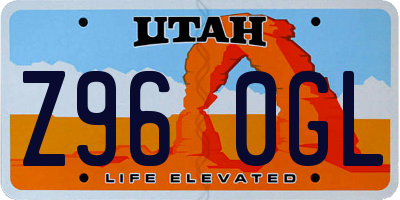UT license plate Z960GL