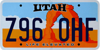 UT license plate Z960HF