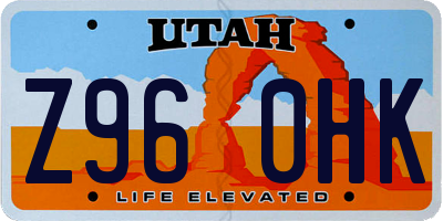 UT license plate Z960HK