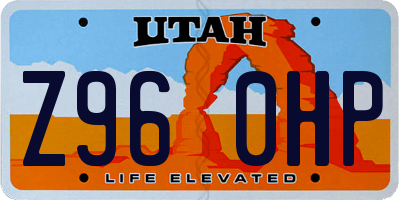 UT license plate Z960HP