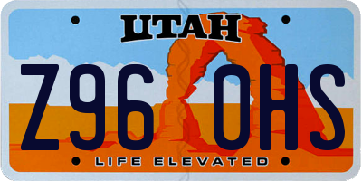 UT license plate Z960HS