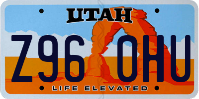 UT license plate Z960HU