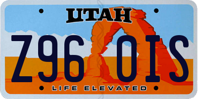 UT license plate Z960IS