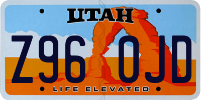 UT license plate Z960JD