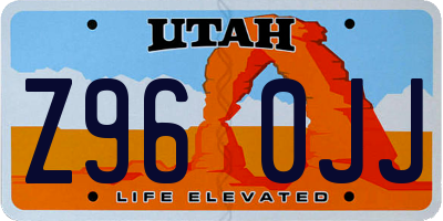 UT license plate Z960JJ
