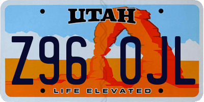 UT license plate Z960JL