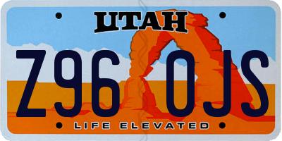 UT license plate Z960JS