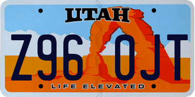 UT license plate Z960JT