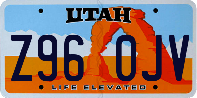 UT license plate Z960JV